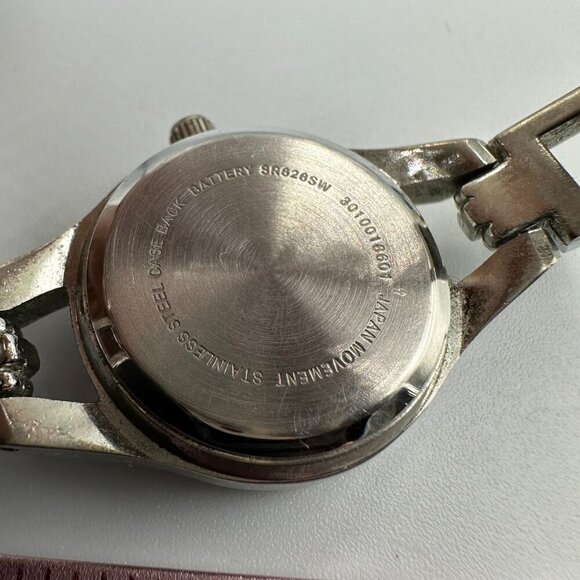 3/$30 Silver Tone Round Watch Black Dial 23MM Minimalist Classic 6.75" - Picture 5 of 14